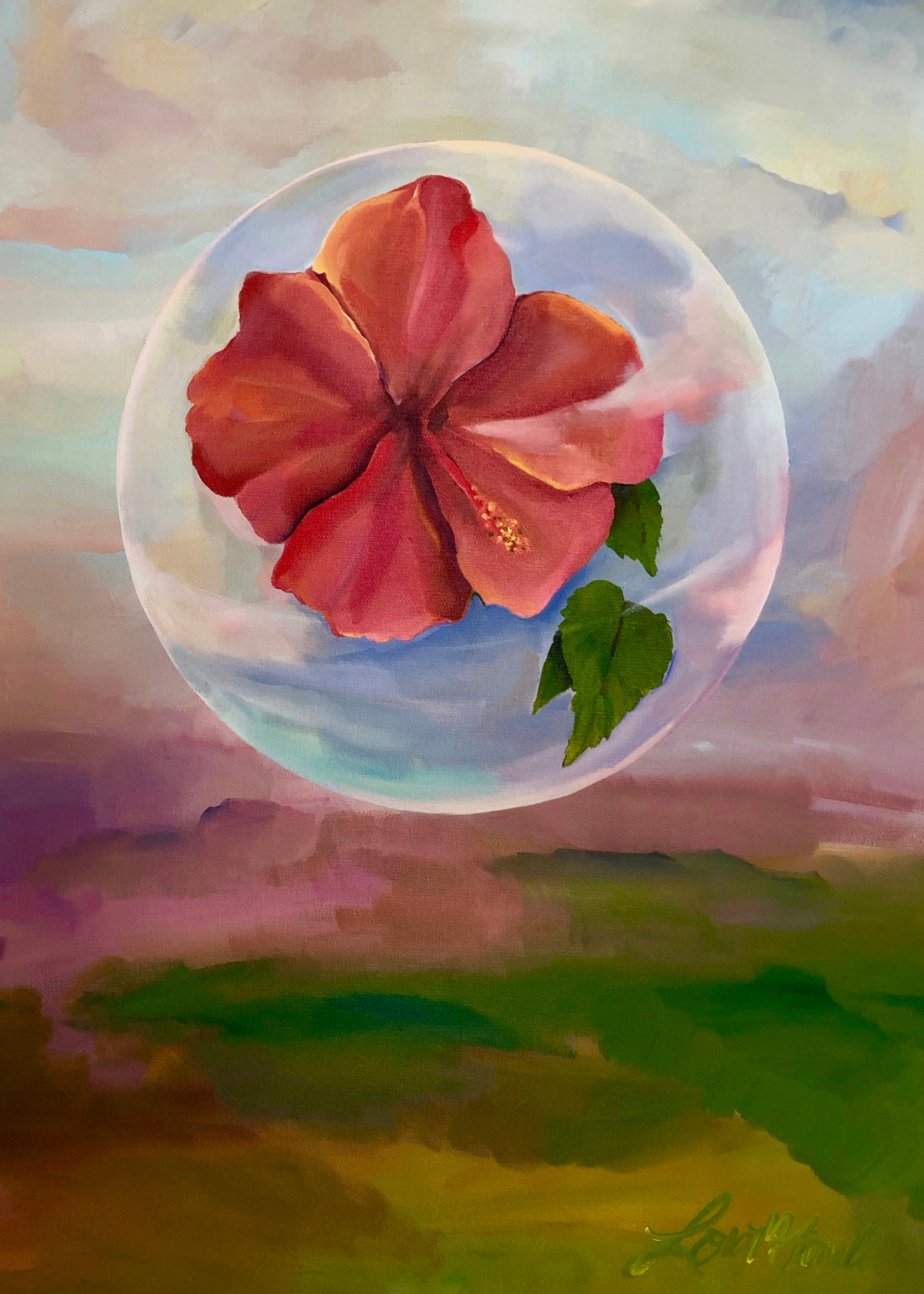 Floating Hibiscus Dusk
